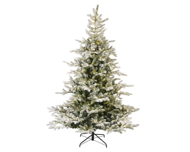 EVERLANDS Künstlicher Weihnachtsbaum Beschneite Grandis Pre-Lit Tanne Micro-LEDs